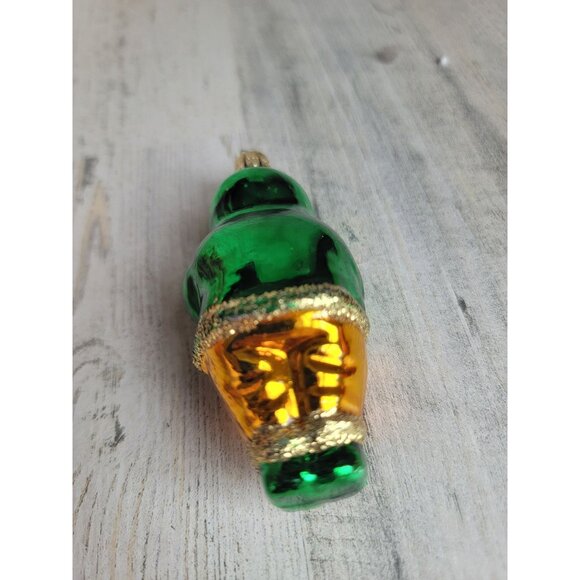 Czech Republic glass green Eskimo glitter child ornament Xmas - Picture 8 of 8